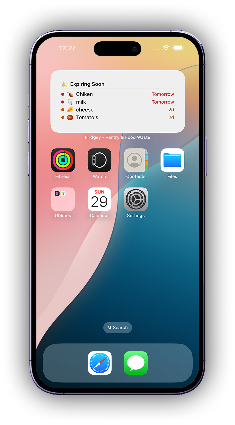 Home screen widget